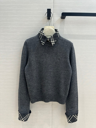 Burber* 24SS shirt collar wool knit 1:1VIP 11