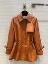 FEN* 24SS Long 100% Sheepskin Trench Coat 1:1 VIP 11