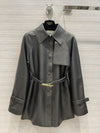 FEN* 24SS Long 100% Sheepskin Trench Coat 1:1 VIP 11