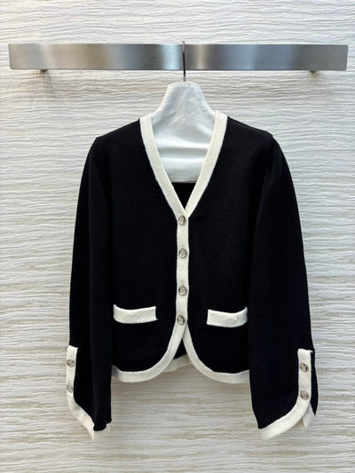 CHAN* 24SS 3/4 sleeve knitted cardigan 1:1 VIP 11