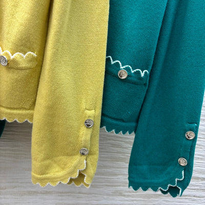 CHAN* 25SS Spring Wave Pattern Three-quarter Sleeve Knit Cardigan 1:1 VIP 11