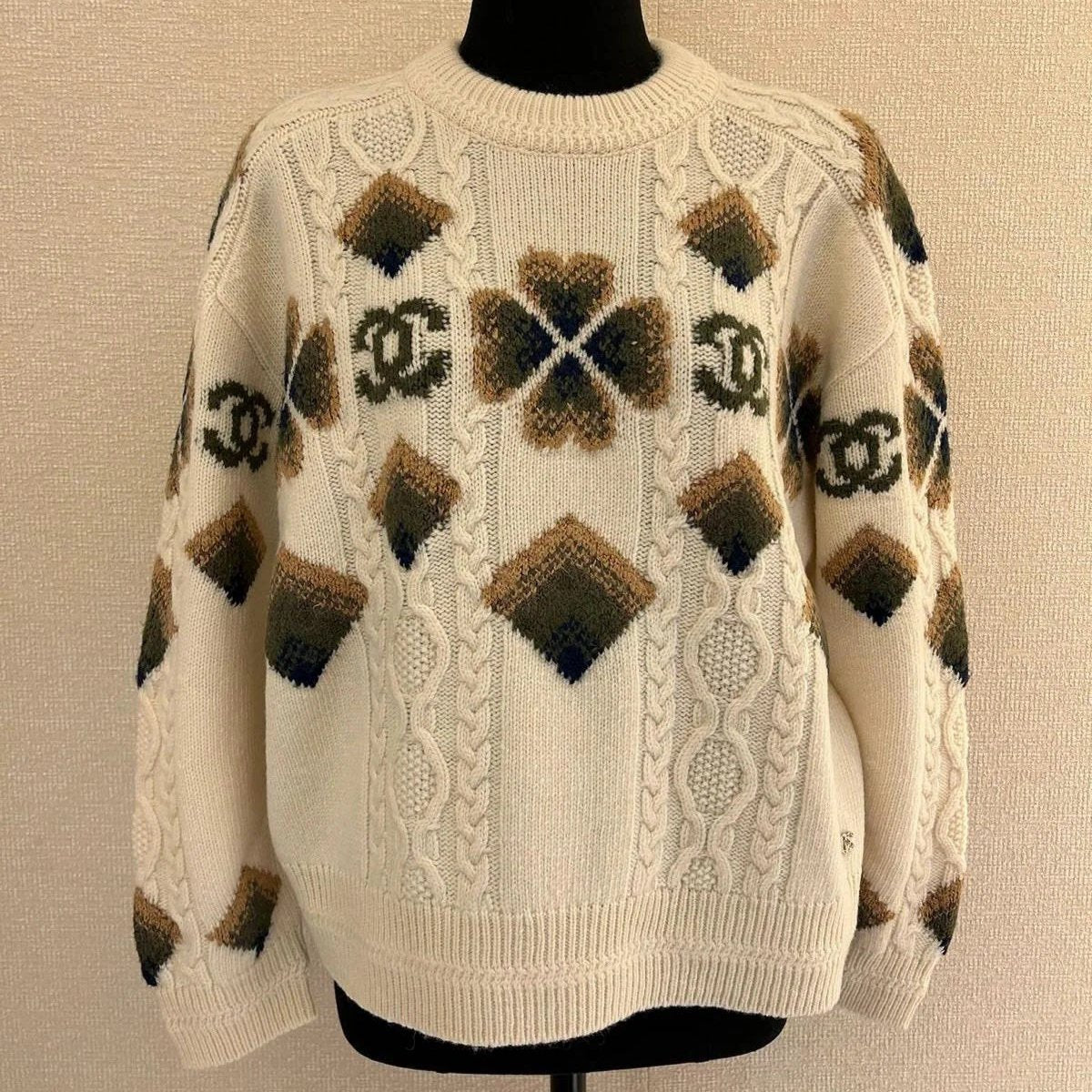 CHAN* 24SS Four-leaf Clover 100% Wool Sweater 1:1 VIP 11