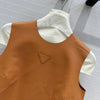 PRA* 24SS Zipper Round Neck 100% Sheepskin Sleeveless Vest 1:1 VIP 11