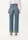 Valentin* 25SS Embroidered Panel Straight Jeans 1:1 VIP 11