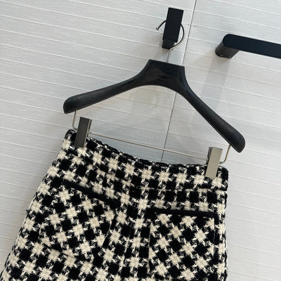 Valentin* 24SS houndstooth tweed shorts 1:1 VIP 11