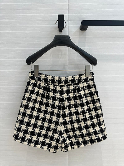 Valentin* 24SS houndstooth tweed shorts 1:1 VIP 11