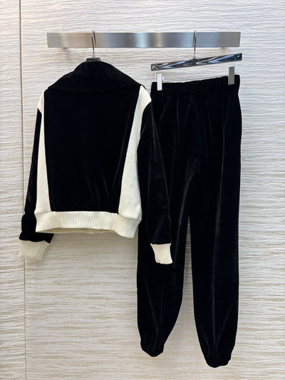 Valenti* 25SS Velvet Jacket + High Waist Casual Pants Set 1:1 VIP 11