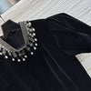 DIO* 25SS Tassel Beaded Stand Collar Velvet Long Dress / Short 1:1 VIP 12