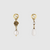 Interlocking G flower pearl earrings