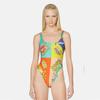 Printed one-piece swimsuit