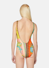 Printed one-piece swimsuit