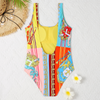 Printed one-piece swimsuit