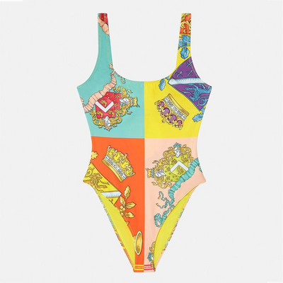 Printed one-piece swimsuit