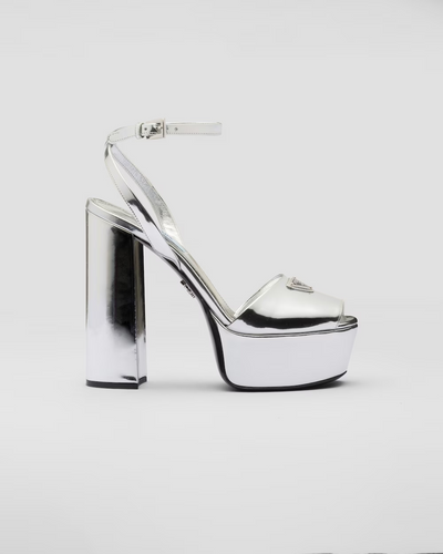 PR* 23 new metallic leather platform sandals