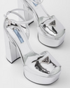 PR* 23 new metallic leather platform sandals