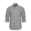 Ralph Laur* Lapel Striped POLO Long Sleeve Shirt