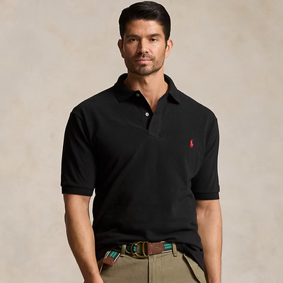 Ralph Laure* Cotton Lapel Short Sleeve POLO Shirt