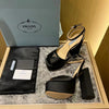 PR* 23 new metallic leather platform sandals