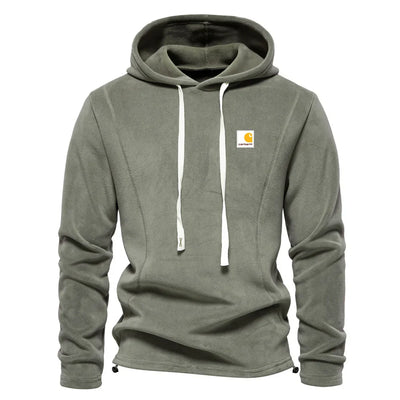 Men's Casual Fleece Lace-up Sweatshirt