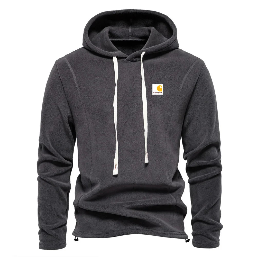 Men's Casual Fleece Lace-up Sweatshirt