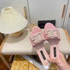 DG letter rhinestone slippers