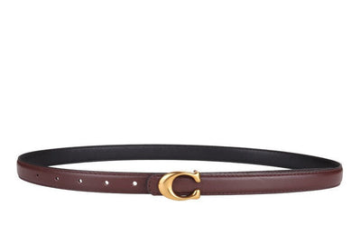 Genuine leather thin waist belt