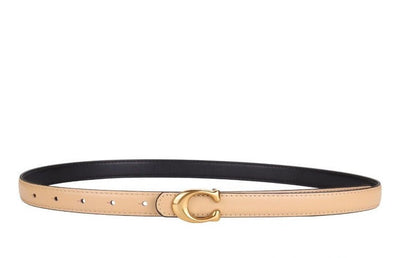 Genuine leather thin waist belt