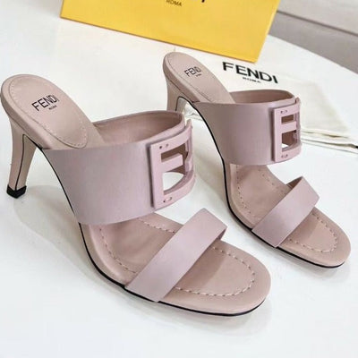 FD Summer Fashion Leather High Heeled Sandals