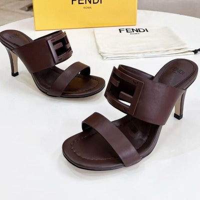 FD Summer Fashion Leather High Heeled Sandals