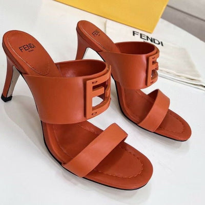 FD Summer Fashion Leather High Heeled Sandals