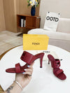 FD Summer Fashion Leather High Heeled Sandals