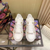 L   printed white shoes