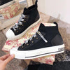 DR Embroidered canvas thick-soled sports and casual shoes