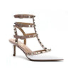 V   three-buckle heels