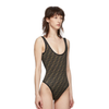 FD Alphabet print one-piece swimsuit