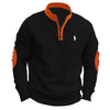 Men's Stand Collar Half Zip Fleece Long Sleeve Sweatshirt