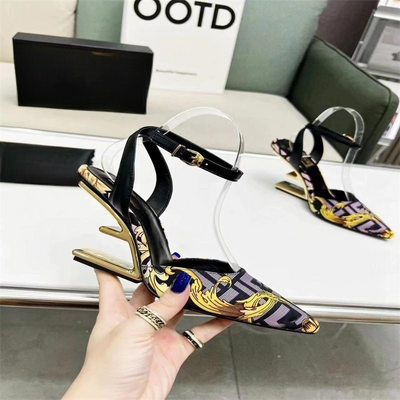 F  V Co-Branded Stereo Heels