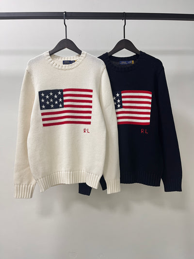 Ralph* Lauren* Men's Flag Knit Sweater VIP High Quality