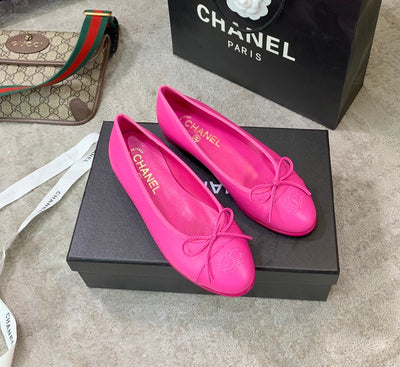 Pink Chanel classic ballet shoes VIP1:1