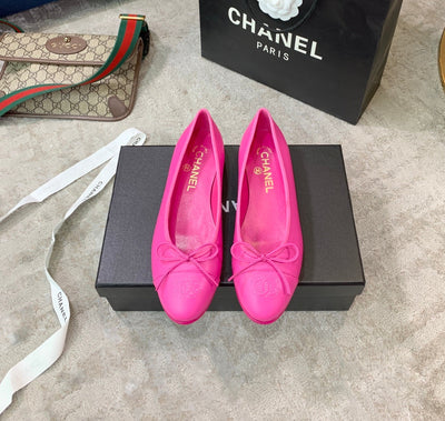 Pink Chanel classic ballet shoes VIP1:1