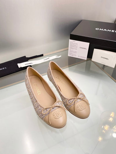 Chanel classic ballet shoes with cowhide sole VIP  1：1