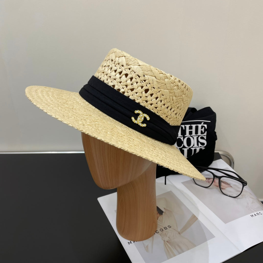 24 New CH Spring and Summer New Vacation Paper Bana Hat Sun Hat