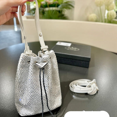 Full diamond P bucket bag