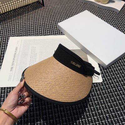 Spring and summer CE woven empty top straw hat