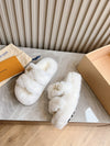 Furry slippers 2024SSLouis vuitt Louis Vuitton VIP 1:1