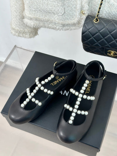 Elegant Chanel Pearl Mary Jane Shoes 2024SS VIP1:1