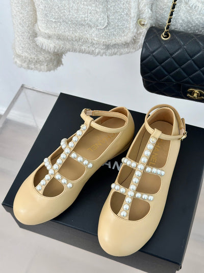 Elegant Chanel Pearl Mary Jane Shoes 2024SS VIP1:1