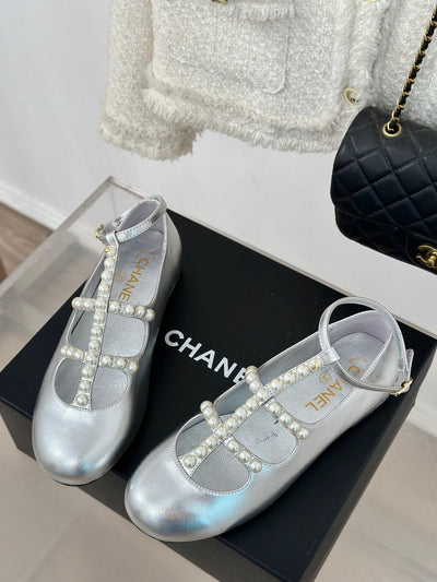 Elegant Chanel Pearl Mary Jane Shoes 2024SS VIP1:1