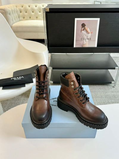 2024SS Prada Thick-soled Retro Martin Boots VIP1:1