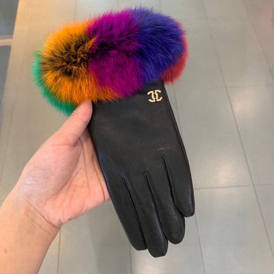 C   new rabbit fur gloves